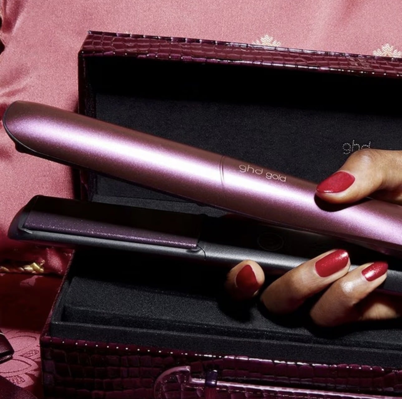 GHD-ghd Gold Hair Straightener Set - Professional Straightening Iron-cherry - Image 2