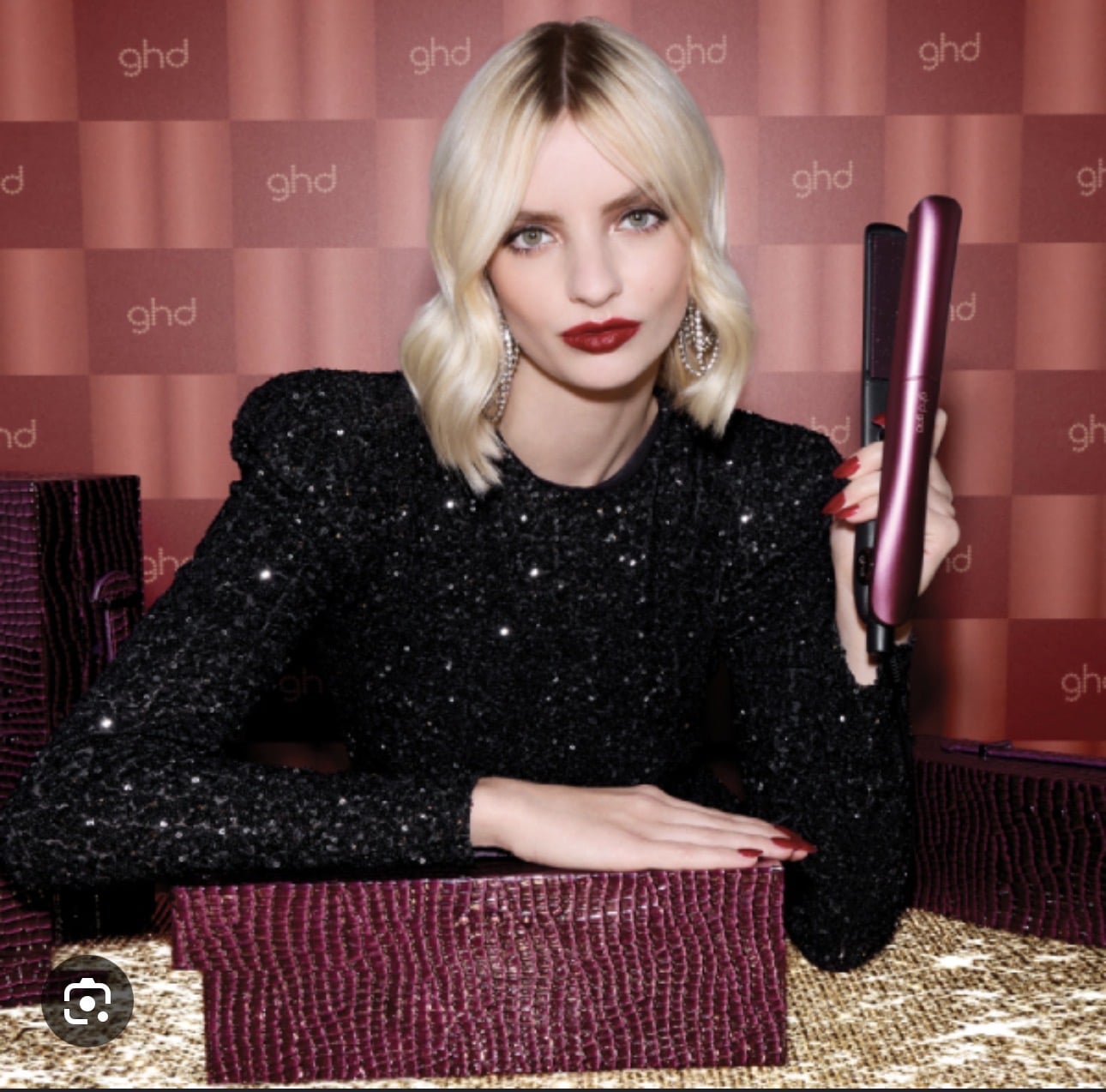 GHD-Chronos Hair Straightener Set - Professional Straightening Iron-cherry - Image 2