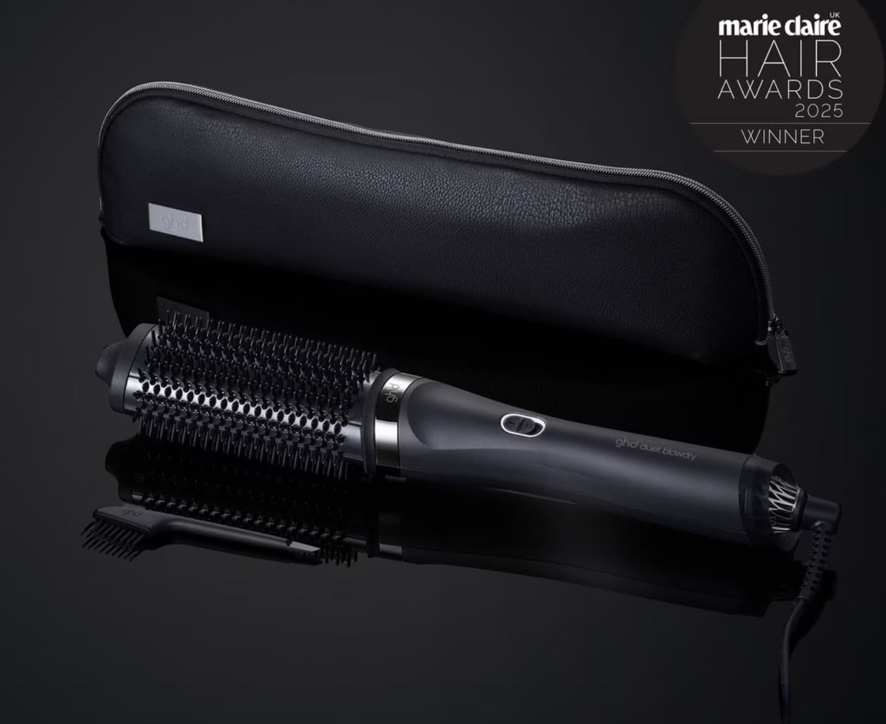 GHD-GHD DUET BLOWDRY HAIR DRYER BRUSH IN BLACK
